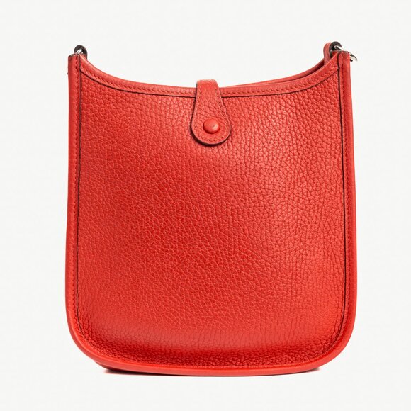 Hermes Evelyne TPM Rouge Pavoine Taurillon Clemence Leather Shoulder Bag - Picture 4 of 14